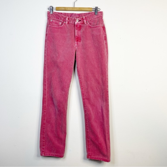 Vintage Y2K Tommy Hilfiger Hipster Straight Leg Jeans Pink Island Punch Womens 4 - Picture 1 of 14